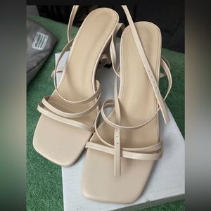 Cream Strappy heels